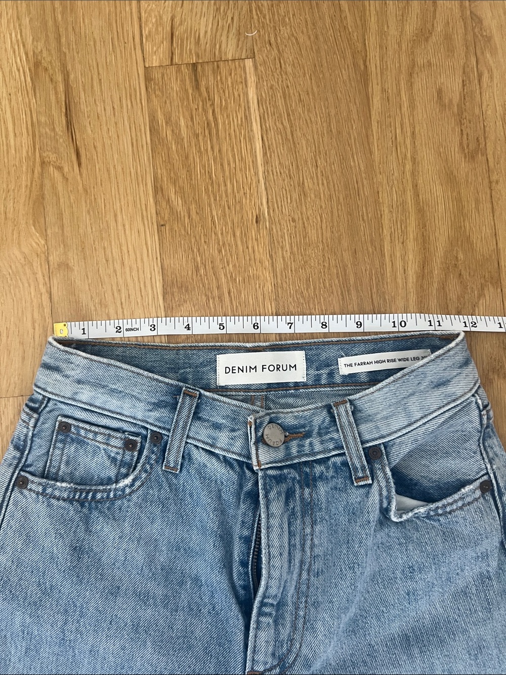 Denim Forum Farrah High Rise Wide Leg Jeans - Picture 8 of 9